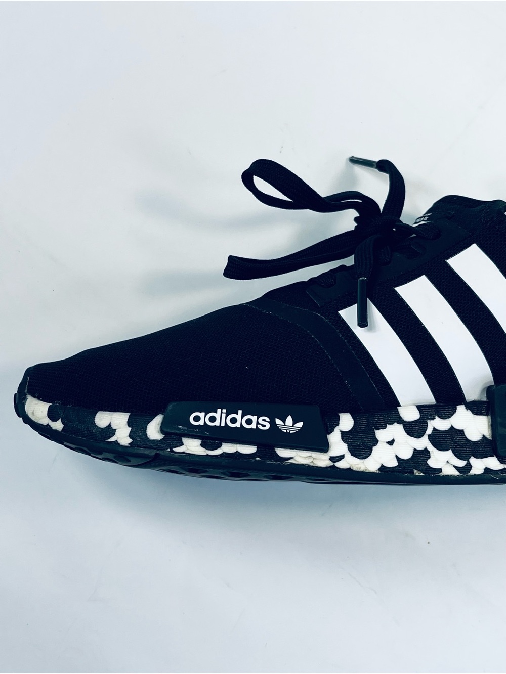 Adidas Youth NMD R 1 Running Shoes #GW9594 Black White Speckled Boys:6 Sneakers - Picture 13 of 15